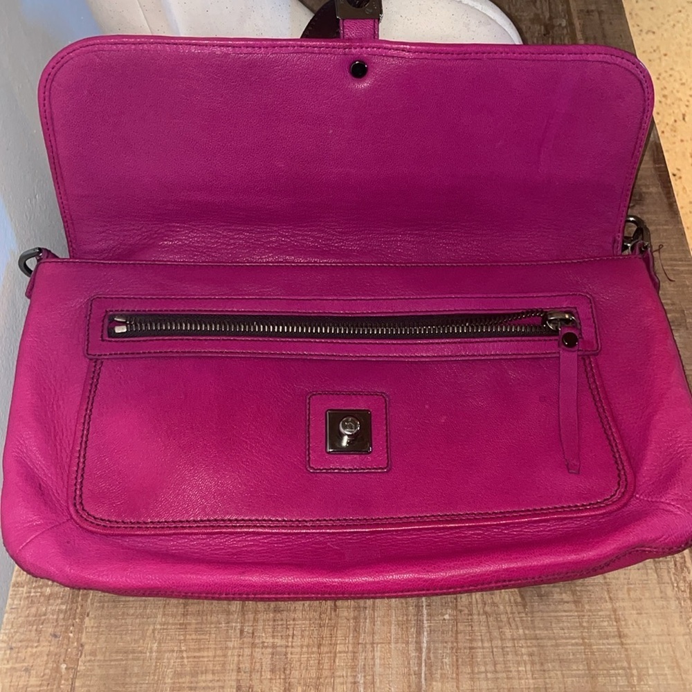 Lanvin Small Pink Leather Silver Chain Shoulder Handbag - Picture 7 of 11